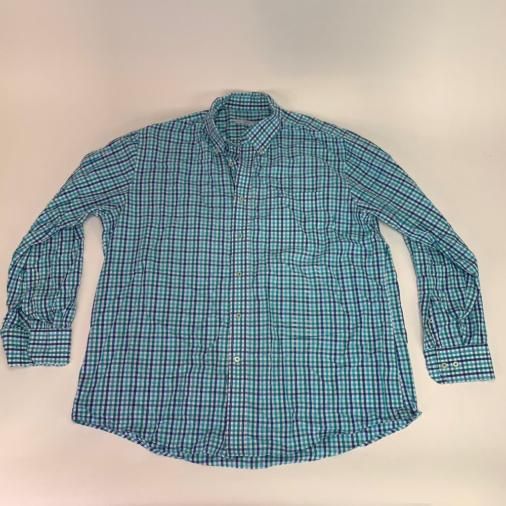 Southern Tide Plaid Button Down Shirt Size XL